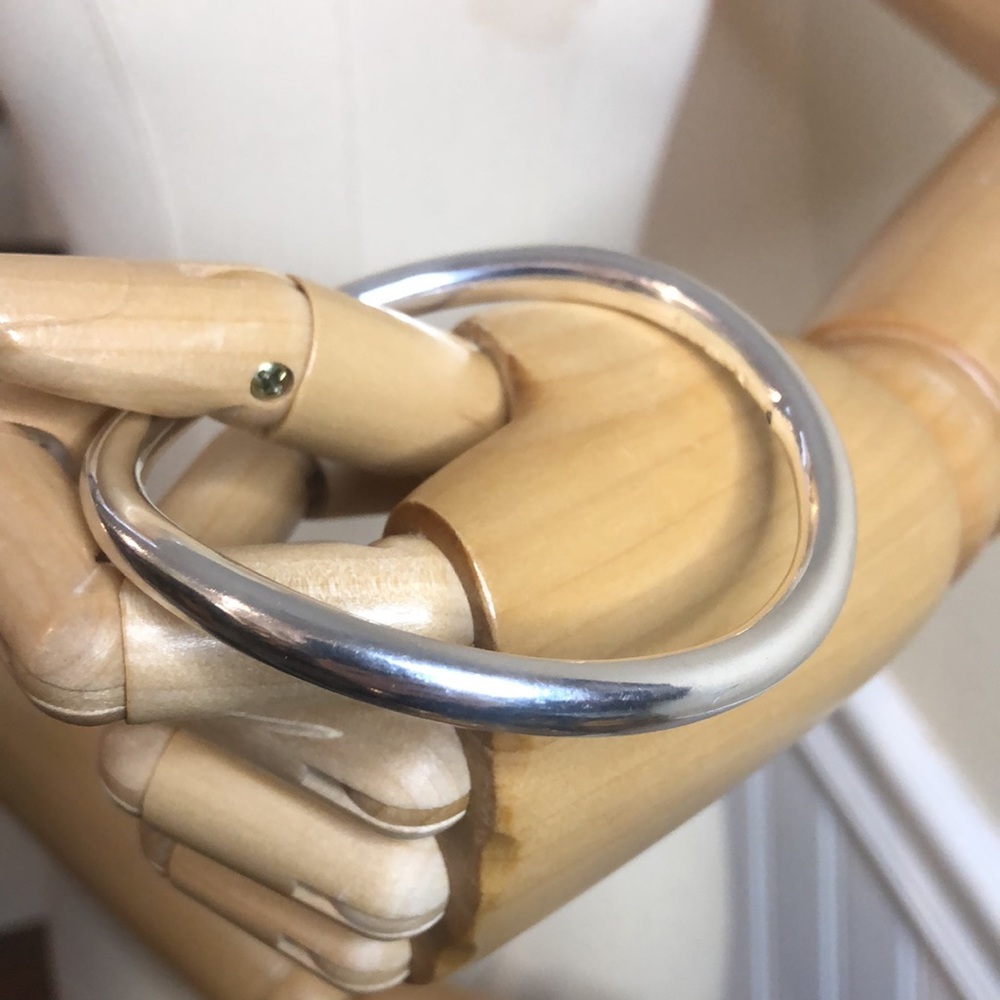 SIMON SEBBAG Sterling Silver Wavy Modern Electroplated Bangle